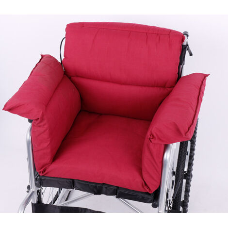Rotes 115 x 100 cm Spezial-Anti-Dekubituskissen mit Baumwollclip, dick (1/4)