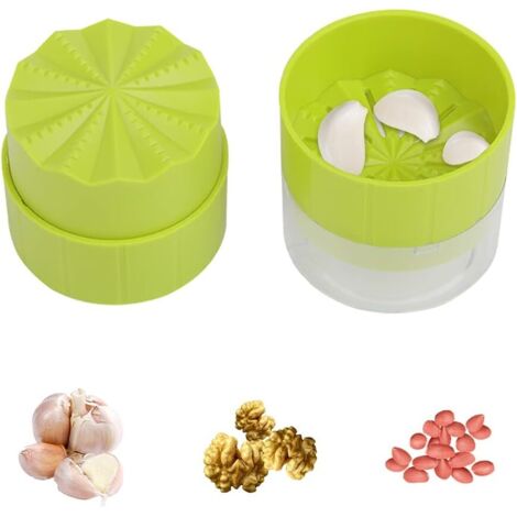 Knoblauchpresse, Knoblauch-Knoblauchpresse, Knoblauchpresse mit Inhalt (1/5)