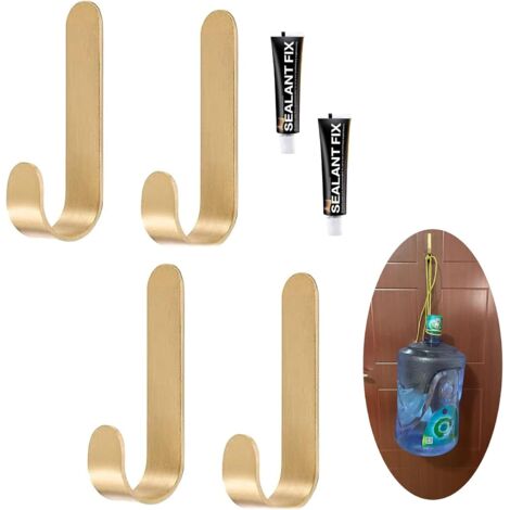 Stück selbstklebende Messinghaken und Messinghaken für Tür und Wand (1/5)