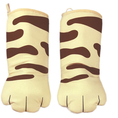 3D-Cartoon-Tier-Katzenpfoten-Ofenhandschuhe, mikrowellengeeignet, hitzebeständig (1/5)