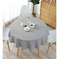 Runde Tischdecke, Tischdecken aus Baumwolle und Leinen, Twill-Tischdecke
