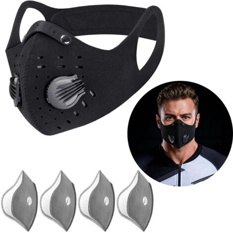 Mascarilla antipolvo con válvula — Equipo de protección respiratoria adecuado para ciclismo, deporte, trabajo y uso diario