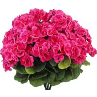 Set de 6 flores de geranio artificiales, plantas decorativas para exteriores, resistentes a los rayos UV, ideales para jardines, decoración de interiores, patios, jarrones y adornos de mesa — Rosa int