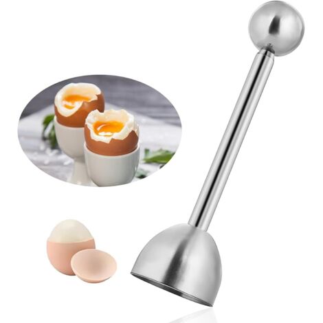 Egg cutter, stainless steel kitchen utensil, egg tongs suitable for both hard-boiled and soft-boiled eggs (1/5)