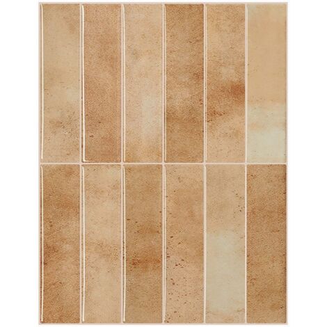 10pcs Self-Adhesive Splash Guards for Kitchen, Bathroom, and Wall Tiles, Light Brown (1/5)