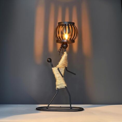 Wrought Iron Candle Holder, Decorative Table Centerpiece for Home, Rustic Candle Stand for Dining Table, Bar, Restaurant & Hotel Decor (Candles NOT Included) (1/4)