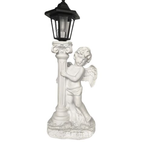 Solar Angel Statue for Garden, Right Facing Outdoor Sculpture, Illuminated Figurine with LED Light, Weatherproof Lawn Ornament for Patio, Terrace & Yard (1/5)