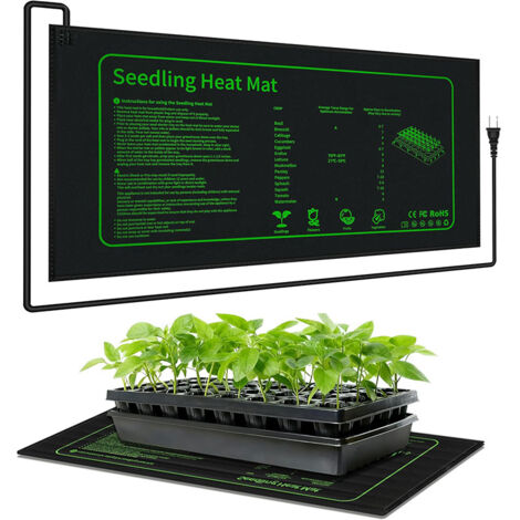 25x52 cm Seedling Heat Mat, Waterproof Propagation Heat Mat for Indoor Use, 230V, Ideal for Germination, Cuttings & Seedlings – No Thermostat Included
