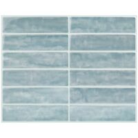 10pcs Self-Adhesive Splash Guards for Kitchen, Bathroom, and Wall Tiles, Sky Blue