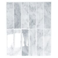 10pcs Self-Adhesive Splash Guards for Kitchen, Bathroom, and Wall Tiles, Off-White