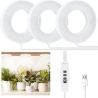 Plant Grow Light with Timer, Dimmable LED Grow Lamp with 2 Colour Modes (Warm White + Cool White), Ideal for Seedlings, Houseplants & Succulents