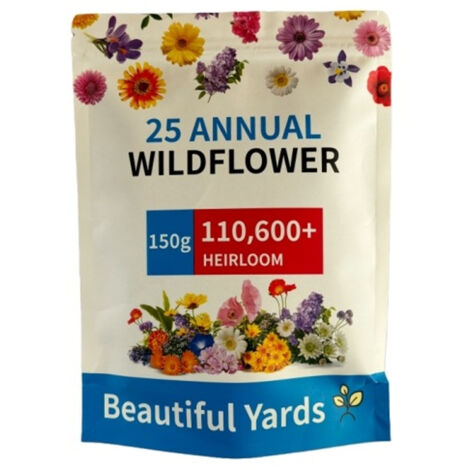 Semillas de Flores 150 g – Mezcla Colorida para Jardín, Balcón y Terraza, Siembra Fácil (1/5)