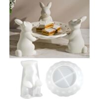 Molde para Yeso Pascua – Molde de Silicona para Pasteles y Decoraciones de Conejo de Pascua y Primavera