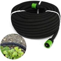 Tubo a Goccia Microporoso 15 m 1/2" – Tubo Micro Irrigazione per Fiori, Piante, Bonsai, Giardino e Terrazza