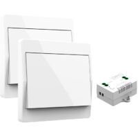 Interruttore Illuminazione Wireless – Senza Batterie, Installazione Facile, Bianco