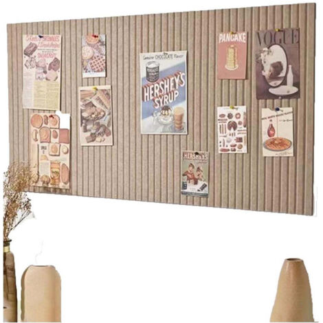 Pannelli murali autoadesivi per foto, feltro e sughero decorativo, pannello da parete, acustico, per casa e ufficio, 40×60cm, marrone (1/5)
