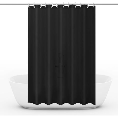 Tenda doccia EVA spessa, impermeabile, anti-muffa, divisorio doccia, resistente allo scolorimento, asciugatura rapida, nero