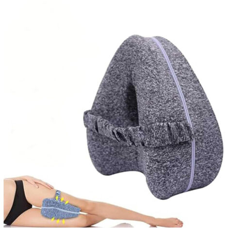 Almohada ortopédica de espuma viscoelástica para piernas, reposarrodillas para dormir de lado, diseño ergonómico, reduce dolores de espalda y cintura (1/5)