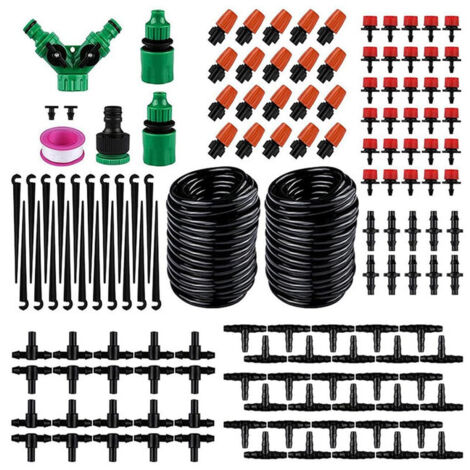 Kit de Riego Automático con 2 Tubos de 15 m – Sistema de Goteo Ajustable para Jardín, Plantas y Flores – Fácil Montaje (1/5)