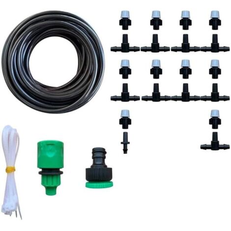 Kit Micro Spray por Goteo 10 m con 10 Boquillas – Sistema de Riego para Jardín, Invernadero y Plantas (1/5)