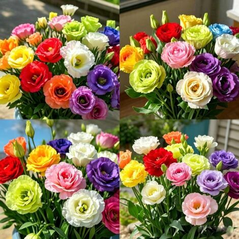 5000 semillas de lisianthus de flores grandes – Mezcla de colores, fácil cultivo, para jardín, balcón y macetas, flores hermosas y duraderas (1/5)
