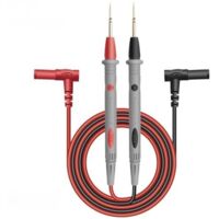 Cables de Prueba para Multímetro 1000V 10A – Puntas ultra finas chapadas en oro, cables de 100 cm de silicona flexible, compatibles con la mayoría de multímetros