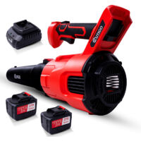Soffiatore a Batteria, Dotato di 2 batterie da 4,5 Ah, velocità del vento 49 m/s, modalità a doppia velocità, soffiatore per foglie leggero per soffiare le foglie, pulire il cortile