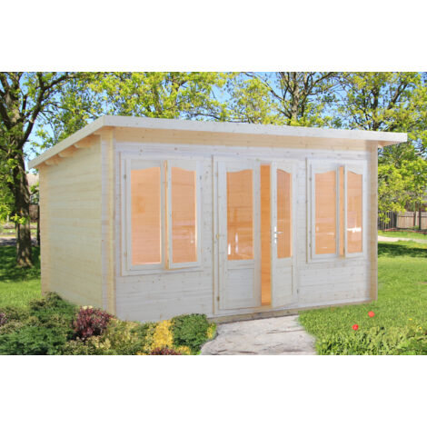 Abri de jardin en bois Lisa 11,5 m2 Naturel (1/4)