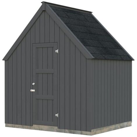 Abri de jardin en bois Emilia shed 4,0 m2 Peint gris foncé (1/5)