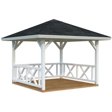 Abri de jardin en bois Betty 9,0 m2 Peint blanc (1/5)