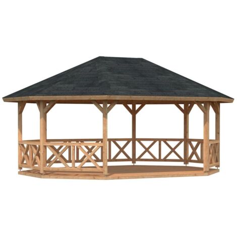 Abri de jardin en bois Betty 25,0 m2 Traité Marron (1/5)