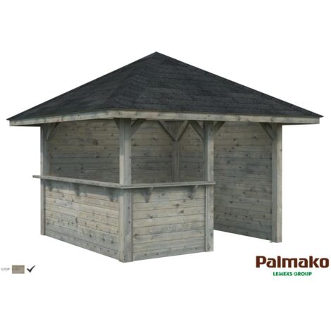 Abri de jardin en bois Bianca 8,3 m2 Set 103 Traité Gris (1/4)
