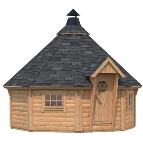 Abri de jardin en bois Eva 11,4 m2 Traité Marron