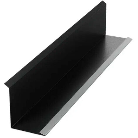Larmier de mur pente, fixation des bacs au mur, noir mat RAL 9005