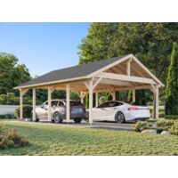 Garage en bois Robert 40,6 m2 Naturel