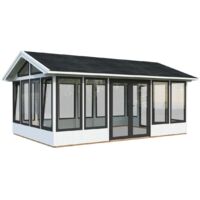 Abri de jardin en bois Isabella 22,2 m2 Peint blanc