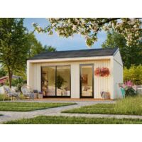 Abri de jardin en bois Rebekka 19,4 m2 Naturel