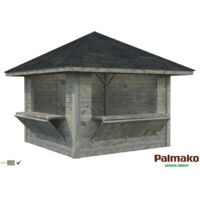 Abri de jardin en bois Bianca 8,3 m2 Set 105 Traité Gris