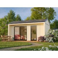 Abri de jardin en bois Rebekka 13,6 m2 Naturel