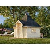 Abri de jardin en bois Eva 8,7 m2 Traité Translucide