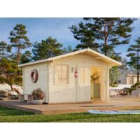 Abri de jardin en bois Emma 10,4 m2 Traité Translucide