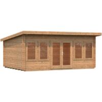 Abri de jardin en bois Lisa 19,4 m2 Traité Marron