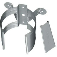 Collier de descente acier Ø90 mm – Gris RAL 7011