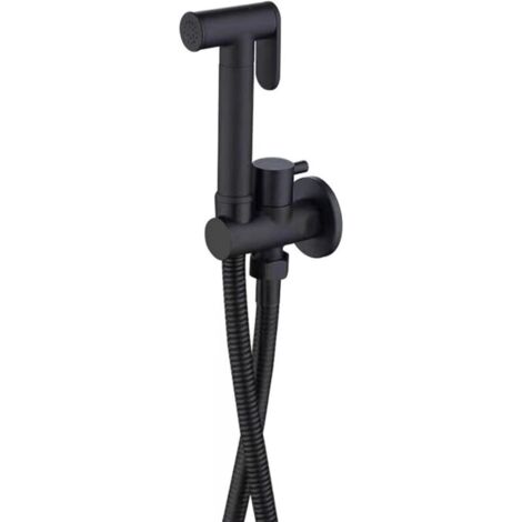 Kit Douchette wc Noir Pulvérisateur de Toilette pour Bidet Mural Laiton Douchette à Main Bidet Haute Pression Kit de Pulvérisateur de Bidet à Main pour l\'hygiène Personnelle