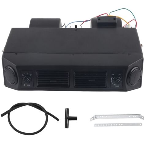 Kit de refroidissement par évaporateur de climatisation sous le tableau de bord 12V, flux d'air à 3 vitesses avec raccords de tuyaux universels