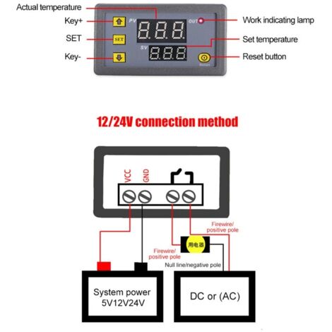 Module de Thermostat à affichage numérique, régulateur de température 3230, interrupteur de commande, Micro panneau de refroidissement et de chauffage