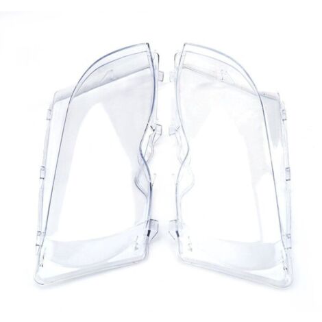 Lot de 2 verres transparents pour phares de voiture E46 2002-2005 – Remplacement direct lentilles fanées – Matériau PC clair - 63126924044