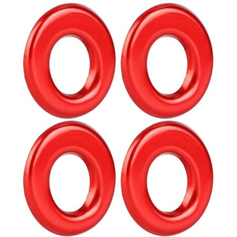 4 pièces de boutons de goupille de verrouillage de levage de porte, anneaux de revêtement d'habillage adaptés à Benz GLa GLC nouvelle classe C classe E (rouge)
