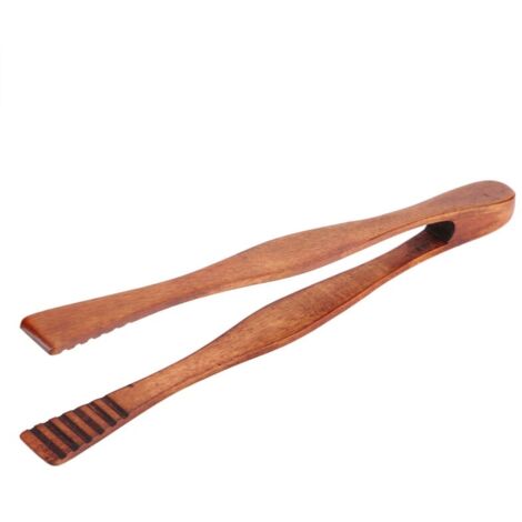 Pince à barbecue en bois, pince à aliments pour Buffet, pain, Steak, pince de cuisine, outil de service (1/5)