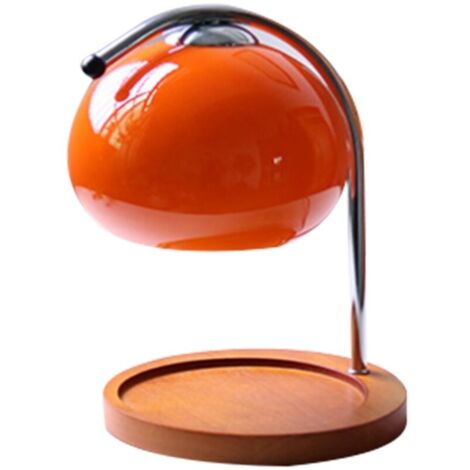 Lampe à cire aromatique rétro, plateau de rangement en bois, chauffe-bougie en verre, lampe de chevet de chambre à coucher, lampe de Table d'ambiance EU 220V (1/3)